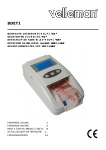 Manual Velleman BDET1 Counterfeit Money Detector