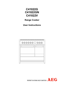 Handleiding AEG C41022V-M Fornuis