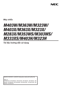 Hướng dẫn sử dụng NEC M403W Máy chiếu