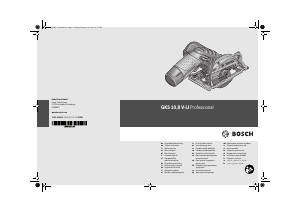 Посібник Bosch GKS 10.8 V-LI Циркулярна пилка