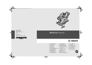 Kullanım kılavuzu Bosch GKS 36 V-LI Yuvarlak testere