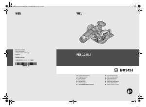 Manuale Bosch PKS 10.8 LI Sega circolare