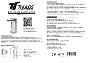 Manual de uso Thulos TH-AD1 Dispensador de jabón