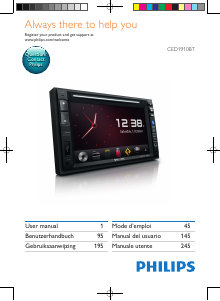 Manual de uso Philips CED1910BT Radio para coche