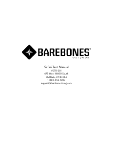 Bruksanvisning Barebones Safari Tält