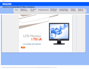 Bruksanvisning Philips 17S1A LCD skärm