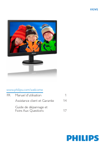 Mode d’emploi Philips 193V5 Moniteur LCD