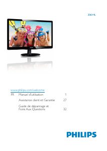 Mode d’emploi Philips 206V4L Moniteur LCD