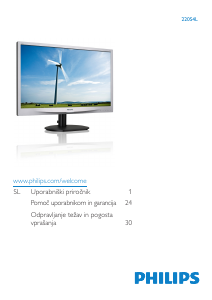 Priročnik Philips 220S4L LCD-zaslon