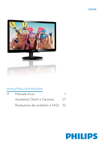 Manuale Philips 220V4L Monitor LCD