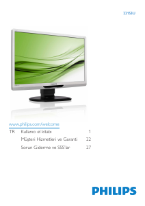 Kullanım kılavuzu Philips 221S3U LCD ekran