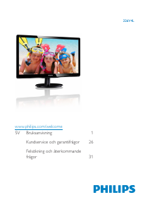 Bruksanvisning Philips 226V4L LCD skärm