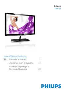 Mode d’emploi Philips 229C4Q Moniteur LCD