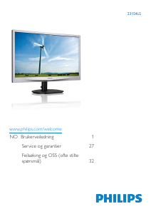 Bruksanvisning Philips 231S4LS LCD-skjerm
