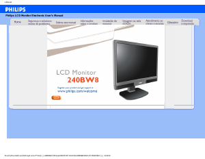 Manual Philips 240BW8EB Monitor LCD