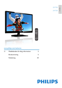 Bruksanvisning Philips 241TE5 LCD skärm