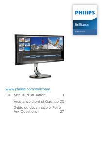 Mode d’emploi Philips BDM3470UP Moniteur LCD