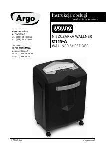 Manual Wallner C119-A Paper Shredder