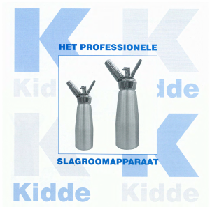 Handleiding Kidde Professional Slagroomspuit