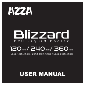 사용 설명서 AZZA LCAZ-120R-ARGB Blizzard 120mm CPU 쿨러