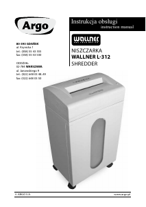 Manual Wallner L-312 Paper Shredder