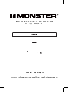 Mode d’emploi Curtis MSB3787W Caisson de basses