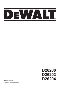 Manuál DeWalt D26203 Horní frézka