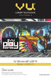Handleiding VU 40D6575 LED televisie