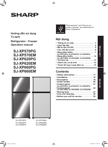 Handleiding Sharp SJ-XP660PG Koel-vries combinatie