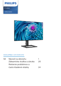 Návod Philips 241E2FD E Line LED monitor