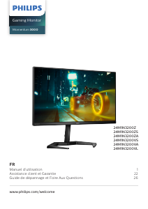 Mode d’emploi Philips 24M1N3200VS Momentum 3000 Moniteur LED