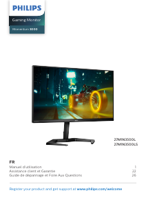 Mode d’emploi Philips 27M1N3500LS Momentum 3000 Moniteur LED