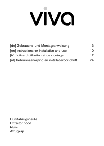 Bruksanvisning Viva VVA62E150 Köksfläkt