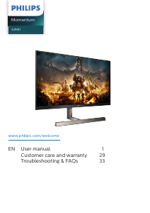 Manual Philips 329M1RV Momentum LED Monitor