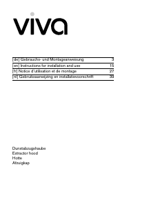 Bruksanvisning Viva VVA92E250 Köksfläkt