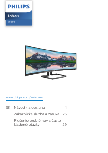 Návod Philips 498P9Z Brilliance LED monitor