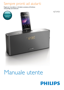 Manuale Philips AJ7245D Sistema docking con altoparlanti