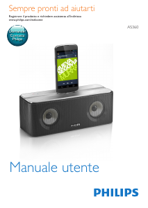 Manuale Philips AS360 Sistema docking con altoparlanti