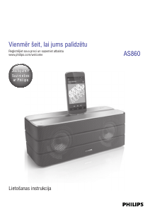 Rokasgrāmata Philips AS860 Skaļruņa dokstacija