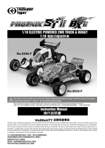 Bruksanvisning Thunder Tiger 6539-F Phoenix SY II Radiostyrd bil