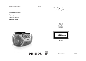 Bruksanvisning Philips AZ1017 Stereoanläggning