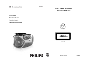 Bedienungsanleitung Philips AZ1017 Stereoanlage