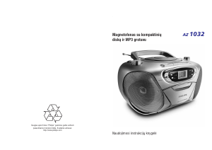 Vadovas Philips AZ1032 Stereofoninis rinkinys