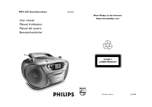 Manual de uso Philips AZ1032 Set de estéreo