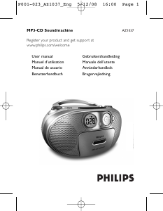 Bruksanvisning Philips AZ1037 Stereoanläggning