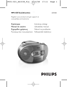 Használati útmutató Philips AZ1038 Sztereóberendezés