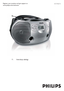 Instrukcja Philips AZ1046 Zestaw stereo