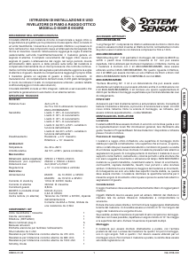 Manuale System Sensor 6500RS Rivelatore di fumo