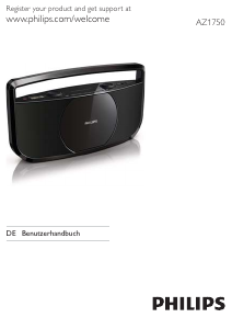 Bedienungsanleitung Philips AZ1750 Stereoanlage