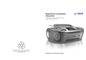 Vadovas Philips AZ1834 Stereofoninis rinkinys